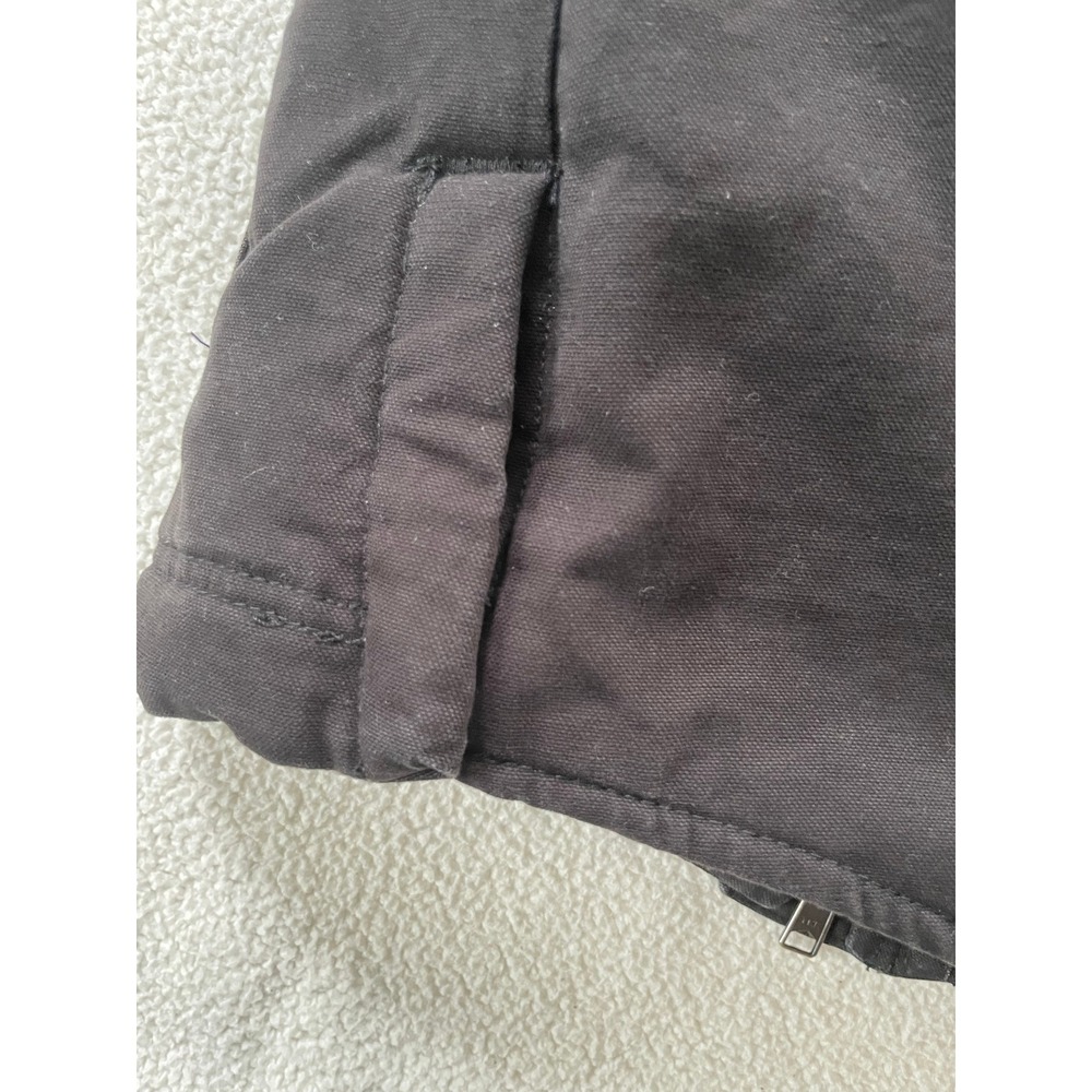 Berne Womens Large Hooded Work Jacket Black Quilted Lined Canvas Utility WCH63BK - Picture 16 of 16